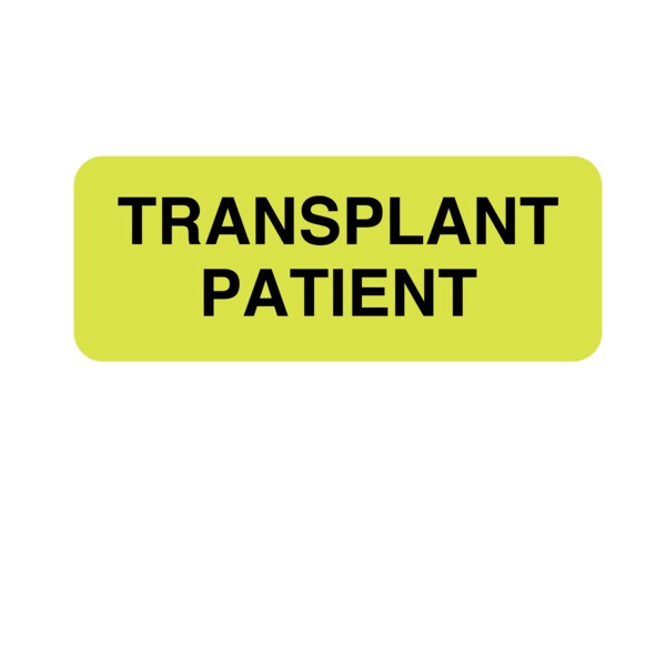 Transplant Patient 7/8" x 2-1/4" Flr Chart w/Black